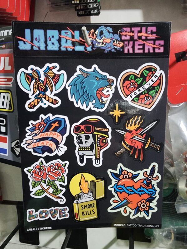 Stickers Calcos Laminados Premium Grandes Para Instrumentos Musicales JABALI