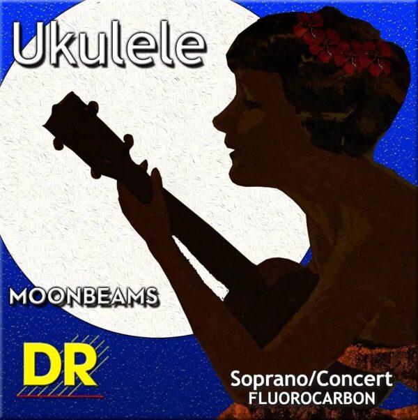 Cuerdas Para Ukelele Soprano/Concierto Clear Fluorocarbon Moonbeams DR HMG