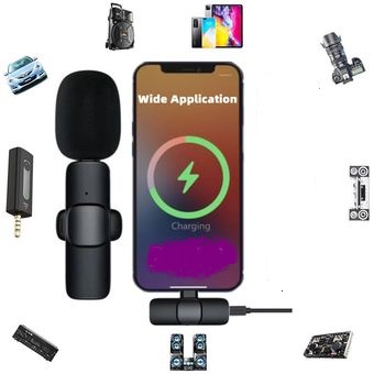 Micrófono Inalámbrico K9 Voz De Solapa Lavalier Conector C Para Grabación De Cámara, Altavoz, Celular CAMBO - Imagen 2