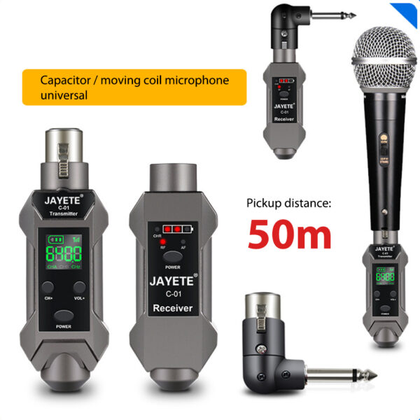 Convertidor De Micrófono C01 Dinámico A Sistema Inalámbrico Xlr- Transmisor Y Receptor CAMBO