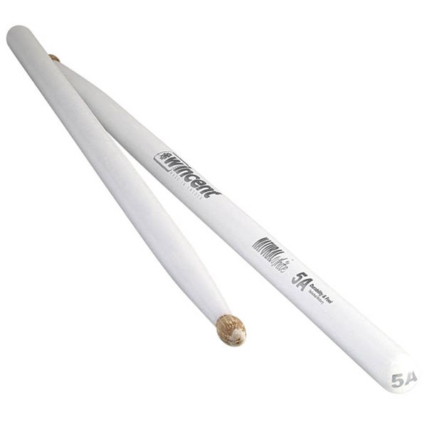 Baquetas Palillos W5ACW Hickory Americano Blanco Wincent LA FUSA