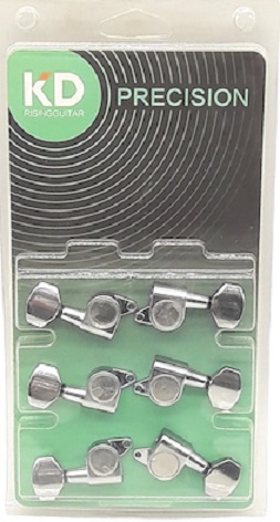Clavijas Para Guitarra M2001 Cromado Tipo Gotoh Blindado 6L KD LA FUSA