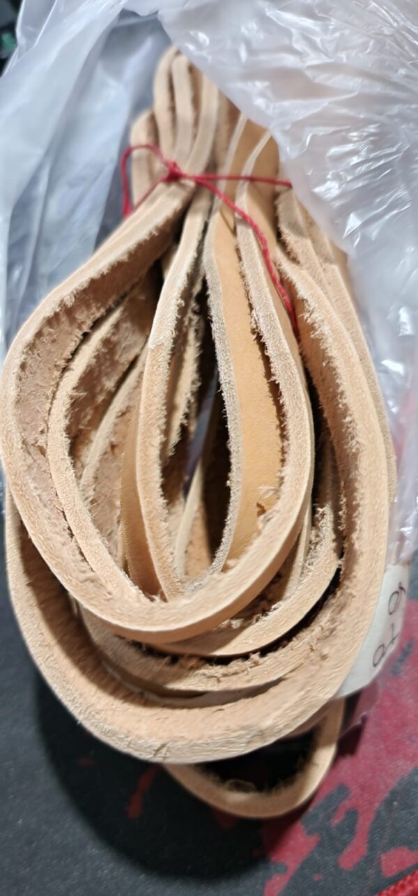 Tiento De Cuero Vacuno de 6 Mts X 10mm MI RAZA