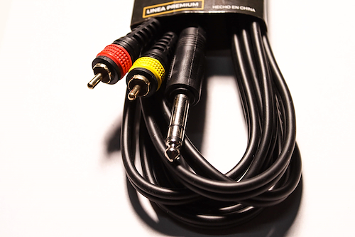 Cable CABA4110 2 RCA Macho a Macho Plug 6,5mm 10 Mts PARQUER