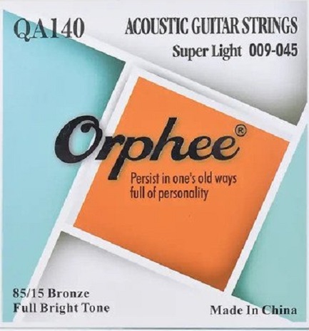 Cuerdas QA140 P/Acustica .009-45 Bronce 85/15 Orphee KAIRON