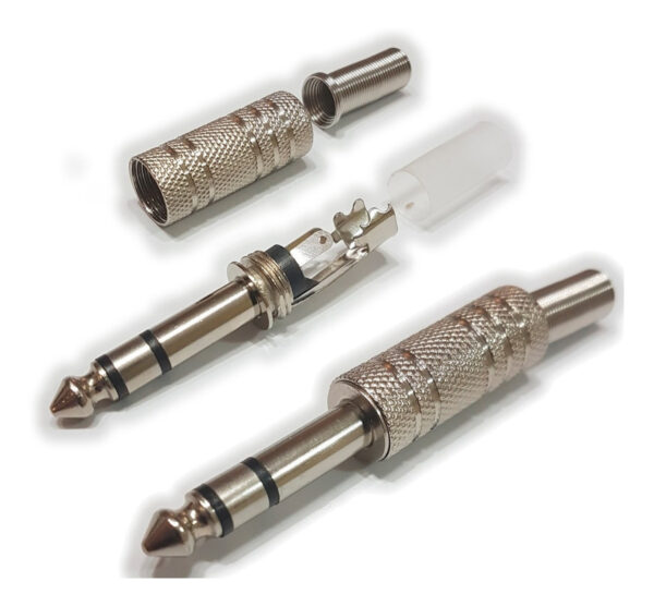 Ficha Conector Plug Estereo 0110 Metalico 6,5mm C/Resorte RADIO NORTE