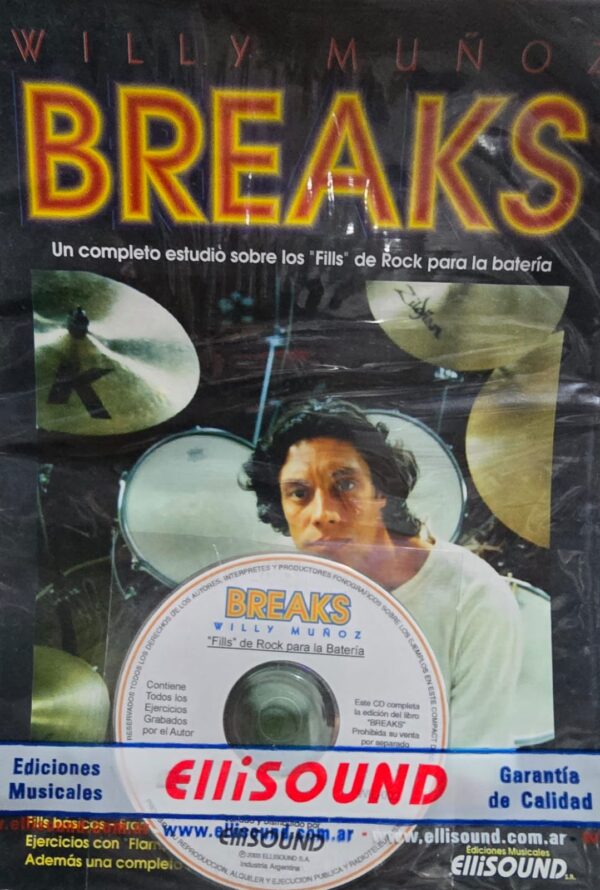 Libro Breaks De Bateria C/CD Willy Muñoz ALEYMAR