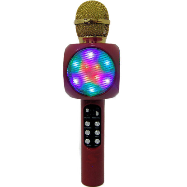 Microfono Q10R Con BT Rojo-Karaoke-Puerto-FM-USB/TF- Voz Bateria Y Estuche Senon MARTCAR
