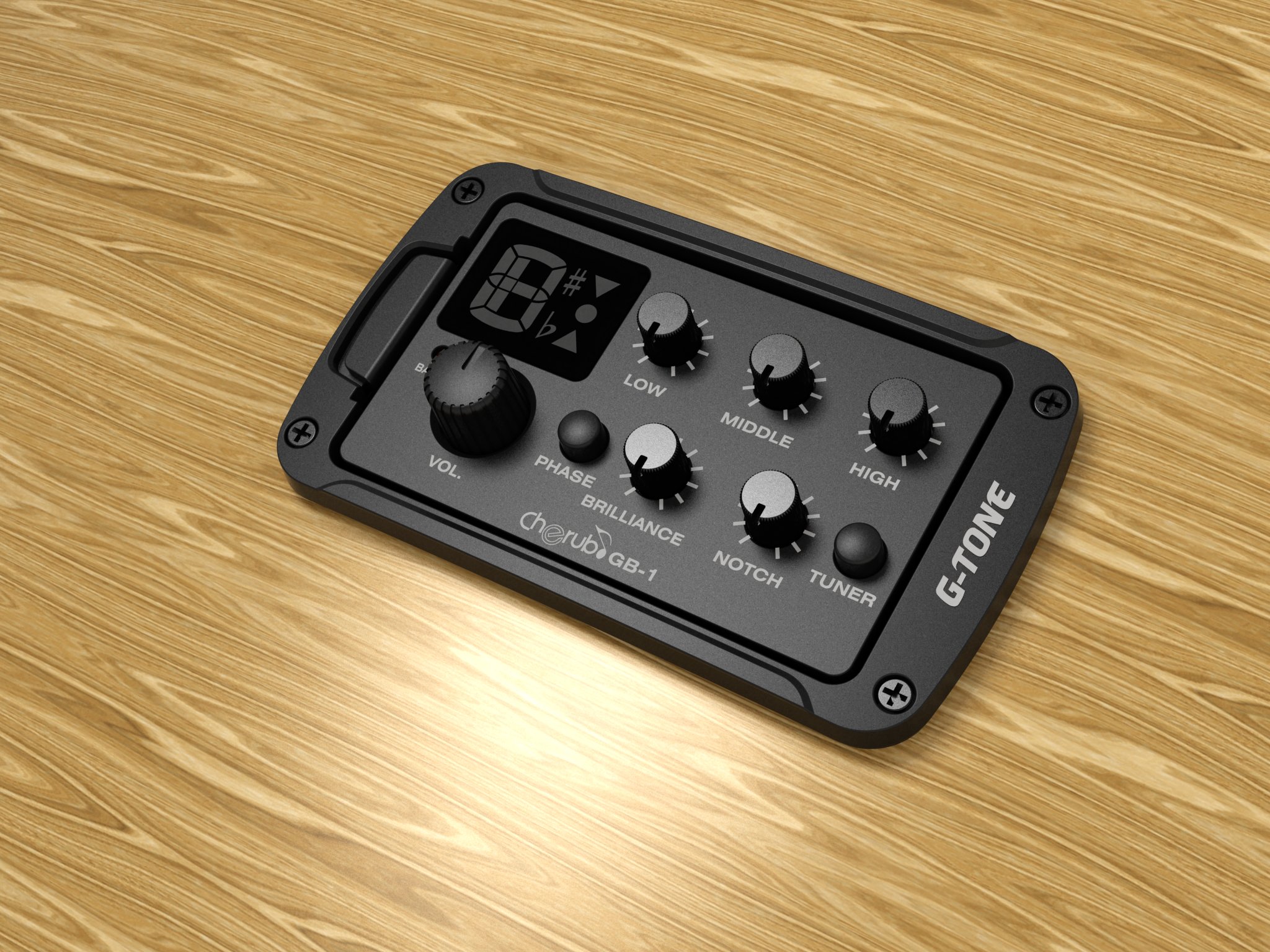 Ecualizador Guitarra GB1 Activo 3 Bandas Rotativas, Phase, Notch, Volumen Y Afinador Cherub MJ MUSIC IVA 10,5% - Imagen 2
