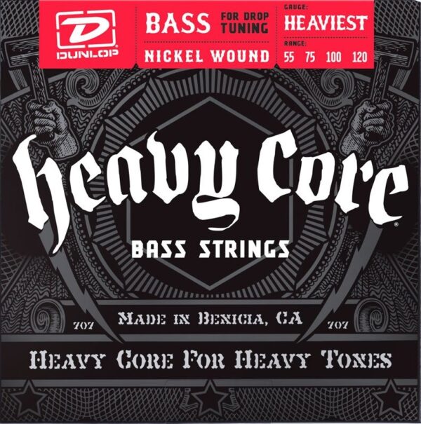 Cuerdas Bajo Dbhcn55120 Heavy Core 55/120 Jim Dunlop MUSIC SOLUTION