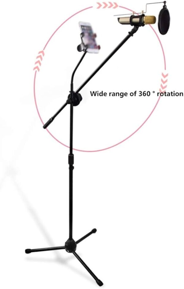 Soporte Pie FM05 Para Micrófono Y Móvil/Tableta Con Altura Ajustable Flanger KAIRON