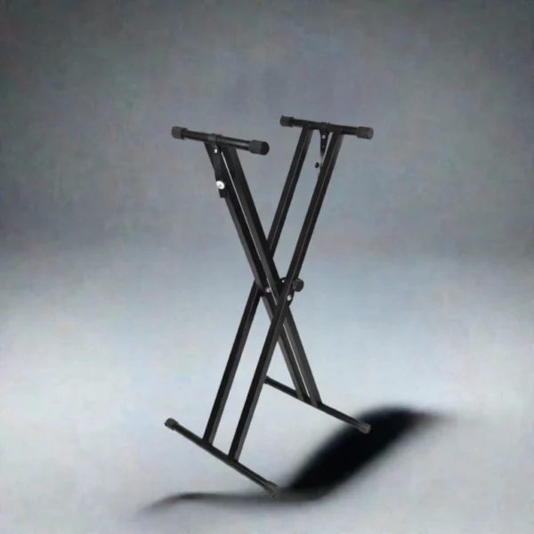 Soporte Pie Teclado FM802 Negro Tijera Doble Flanger KAIRON