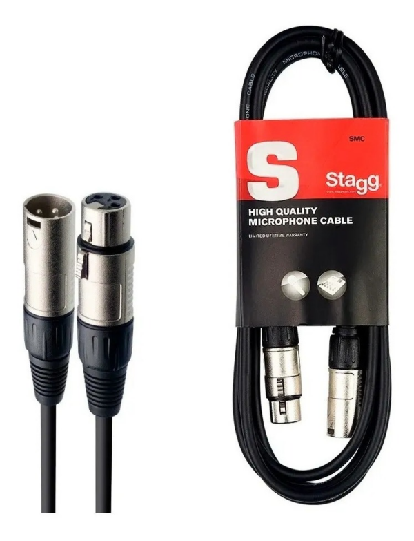 Cable Canon-Canon SMC10 6mm.10 Mts. Stagg MJ MUSIC