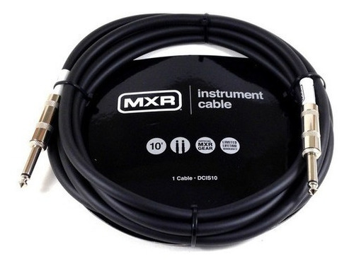 Cable P/Instrumentos DCIS10 3mts Mxr By Dunlop MUSIC SOLUTIONS