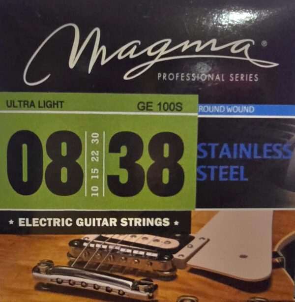 Cuerdas De Guitarra Eléctrica GE100S .008-038 Acero MAGMA