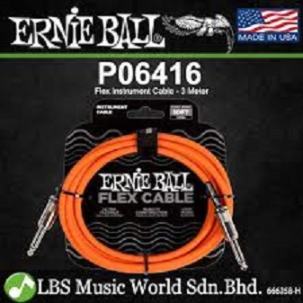 Cable Flex P06416 3 Mts Naranja P/Instrumentos Ernie Ball FAMA