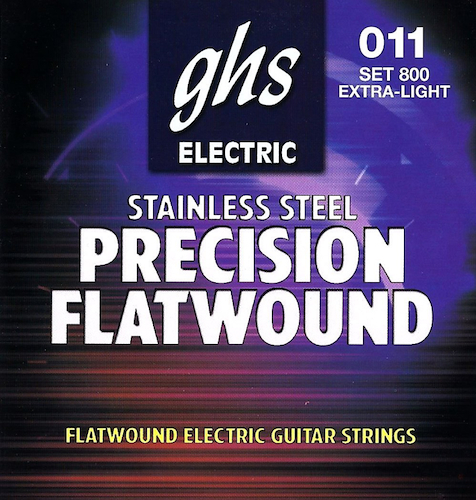 Cuerdas 800 Guitarra Electrica 011-48 PRECISION FLATS™ Lisas GHS CARME