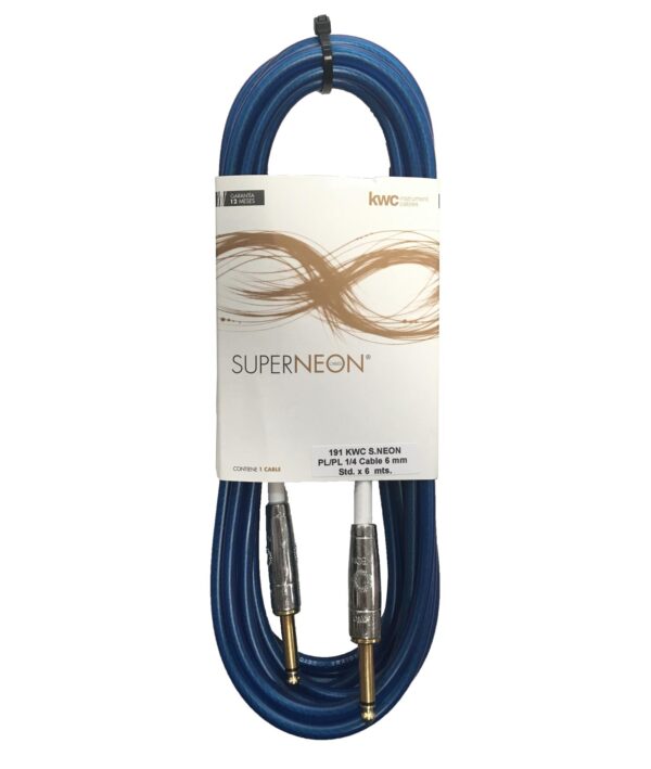 Cable Superneon CSN191 Plug - Plug 1/4 Dorado STD Cristal X 6 Mts. Kwc BASE