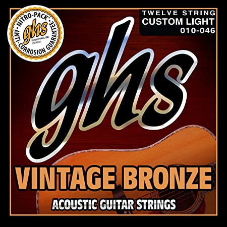 Cuerdas VN12CL Guitarra Acustica 12 Cdas.10-46 VINTAGE BRONZE™ GHS CARME