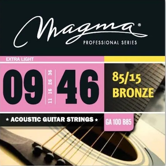 Cuerdas Guitarra Acustica GA100B85 .009 Bronce 85/15 MAGMA