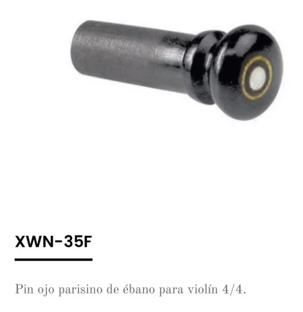 Pin Ojo Parisino XWN-35F De Ebano Para Violin 4/4 Orchester MAGIC MUSIC
