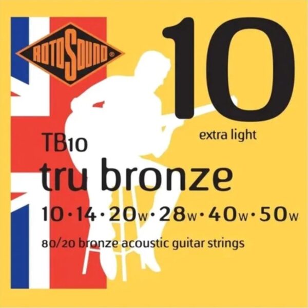 Cuerdas TB10 Guitarra Acustica 10-50 Tru Bronze Extra Ligt Rotosound BREYER