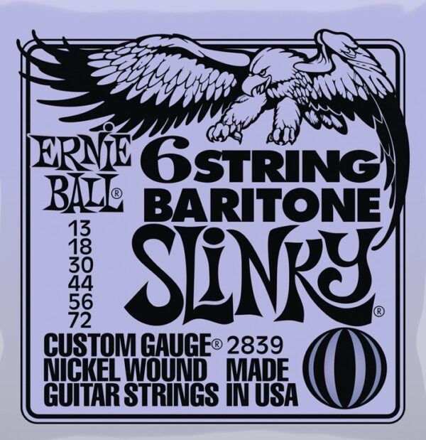 Cuerdas Guitarra Electrica 2839 Slinky 13-72 BARITONO Ernie Ball FAMA