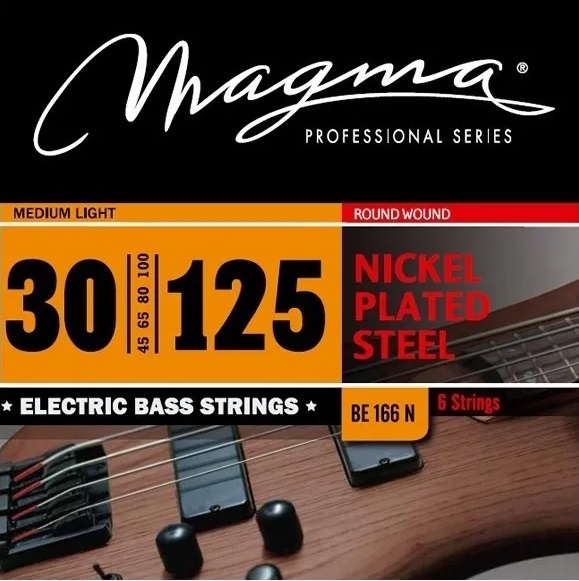 Cuerdas Para Bajo BE166N 6 Cuerdas 030-125 MAGMA