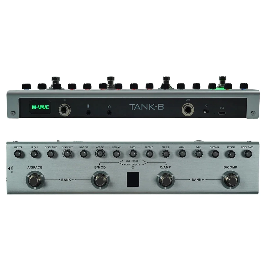 Pedalera Multiefecto Tank-B Para Bajo Audio Usb Irs M-Vave KAIRON IVA 10,5% - Imagen 3
