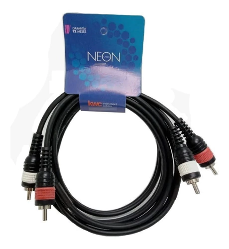 Cable Armado 9012 (2) RCA (Inicial) - (2) RCA (Inicial) x 1.5 Mts Neon Kwc BASE