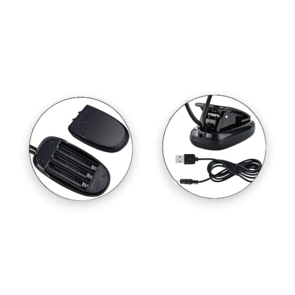 Luz Led LA-2 De Atril 2 Brazos 4 Led Santa Cruz MAGIC MUSIC - Imagen 4