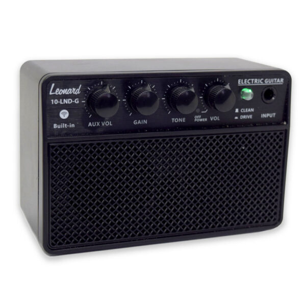 Amplificador Para Guitarra Electrica 10Watts-Bateria Recargable Con Bluetooth Y Distorsion LEONARD MJ MUSIC