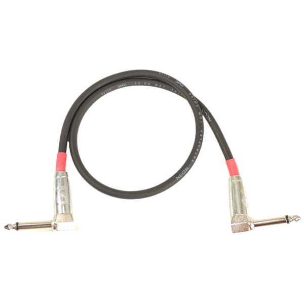 Cable Interpedal CN182 Plug 1/4 Ang.-Plug 1/4 Ang. 6 Mm. x 1 Mt. X Unidad KWC BASE