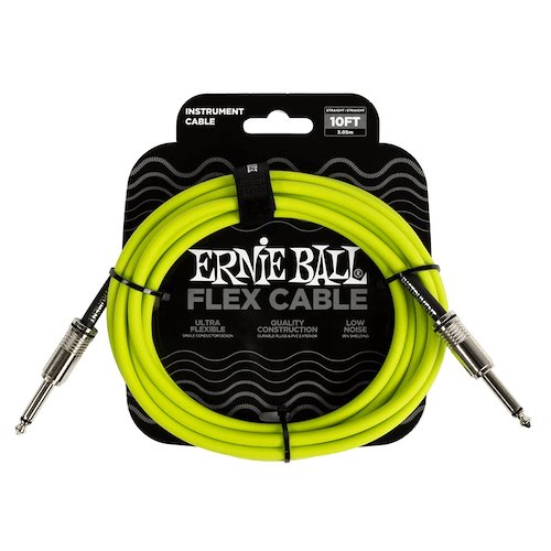 Cable Flex P06414 3 Mts Verde P/Instrumentos Ernie Ball FAMA