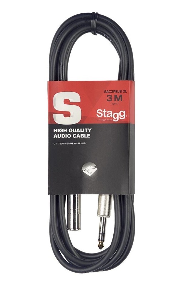 Cable SAC3PSJSDL Plug Stereo Prolongador 3 Mts STAGG MJ MUSIC