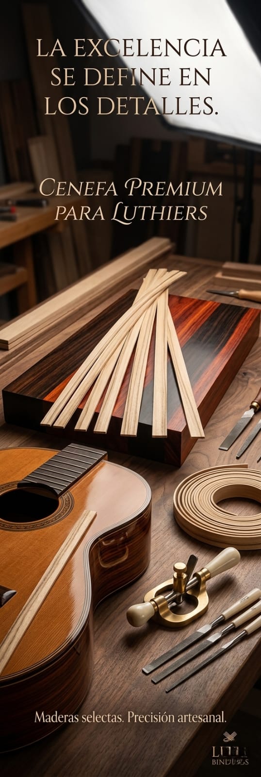 Cenefa De Madera Veteada Para Guitarra X Unidad MADERAS