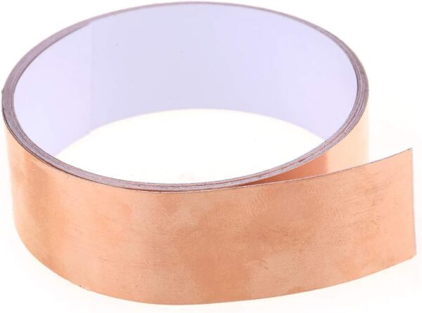 Lámina De Metal De Cobre Autoadhesiva CB1 Para Blindaje De Guitarra 1000x50x0,1mm CAMBO