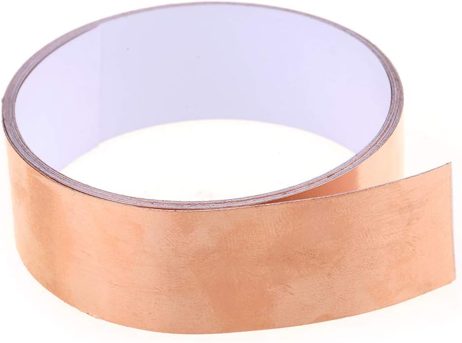 Lámina De Metal De Cobre Autoadhesiva CB1 Para Blindaje De Guitarra 1000x50x0,1mm CAMBO