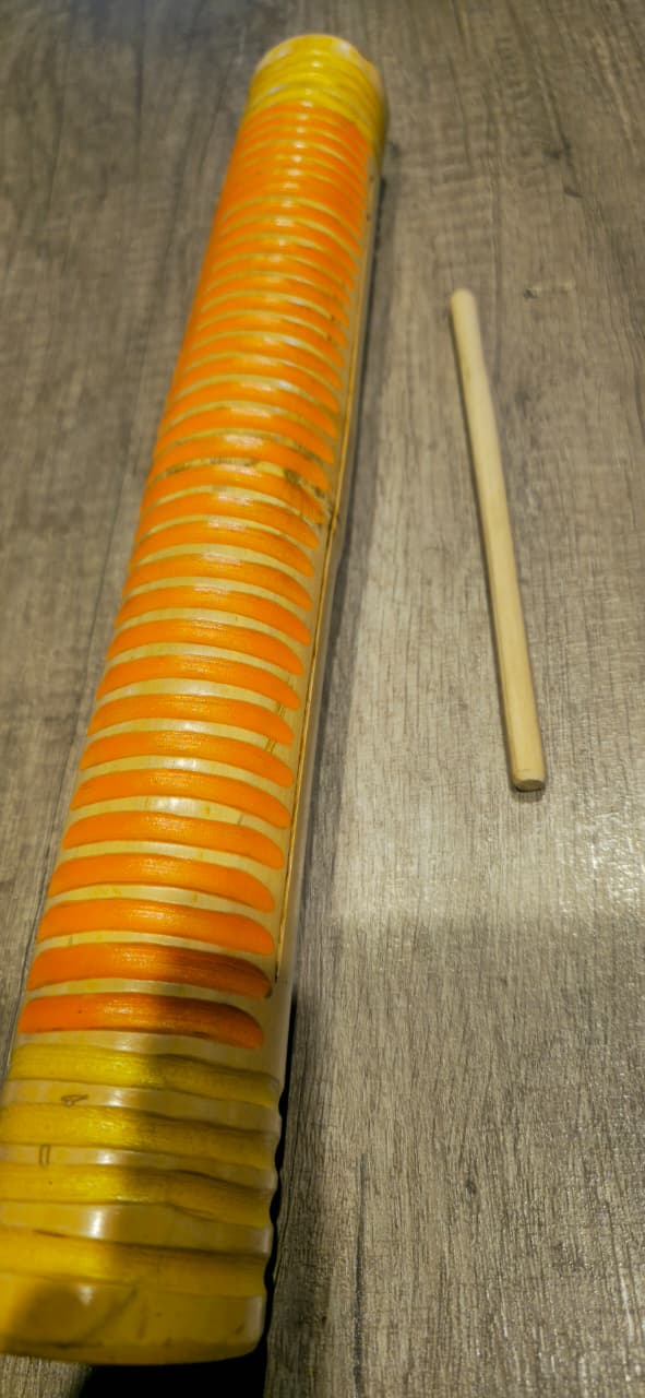 Guiro De Caña De Bamboo Artesanal Grande MI RAZA