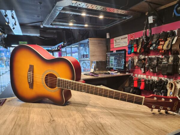 Guitarra Acústica AGM1 Con Corte Sumburst TEXAS ALEYMAR