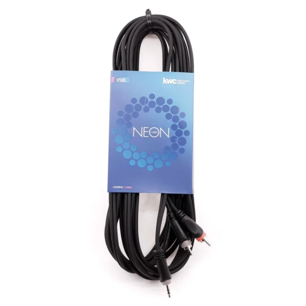 Cable Neon CN9002 (2) RCA (Inicial) - (1) Mini Plug Stereo 3,5 mm  (Inicial) x 6 Mts Kwc BASE