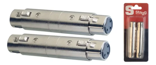 Conector Adaptador XLR Hembra A XLR Hembra X Unidad STAGG MJ MUSIC