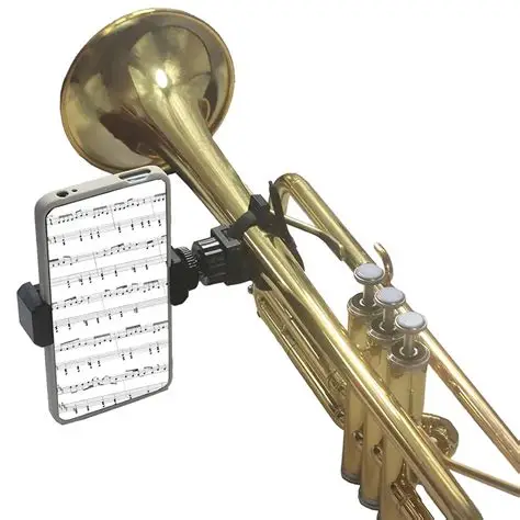 Soporte De Celular SOPCEL Ajustable Giratorio 360° Para Trompeta/Fliscornio/Saxofón Con Agarre Para Teléfono CAMBO