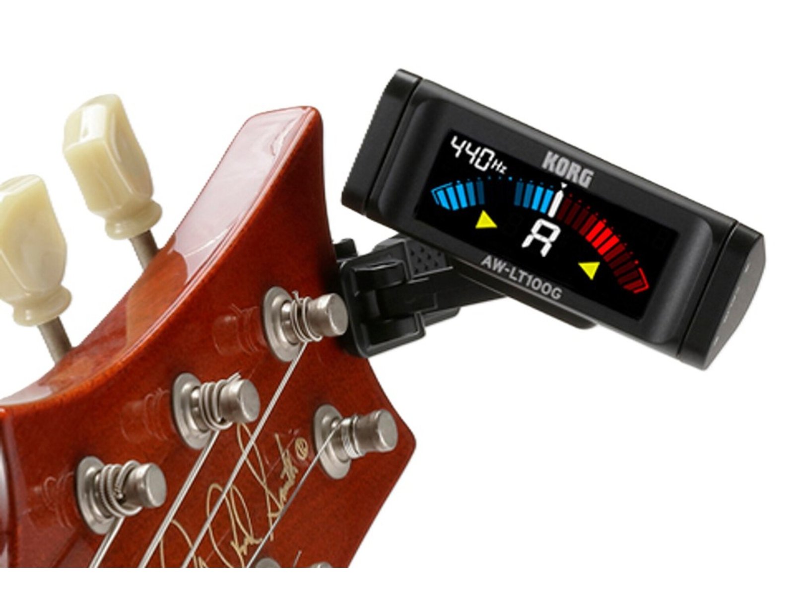 Afinador De Pinza AW-LT100G Para Guitarra P/Pila AAA 100 Horas Korg IMPORT MUSIC IVA 10,5% - Imagen 2