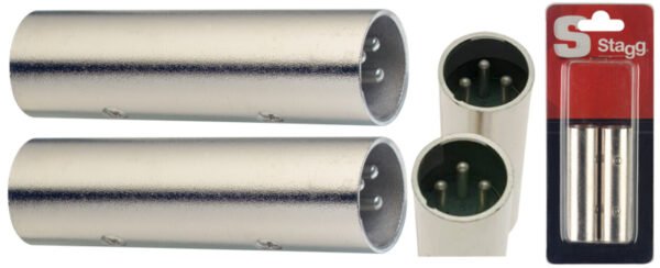 Ficha Conector Adaptador XLR Macho A XLR Macho X Unidad STAGG MJ MUSIC