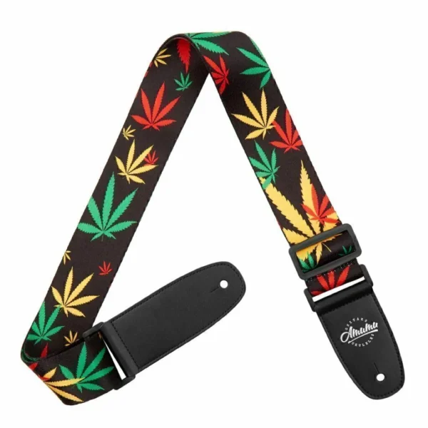 Correa PC04P-RG Reggae Leaf Para Guitarra O Bajo Amumu KAIRON
