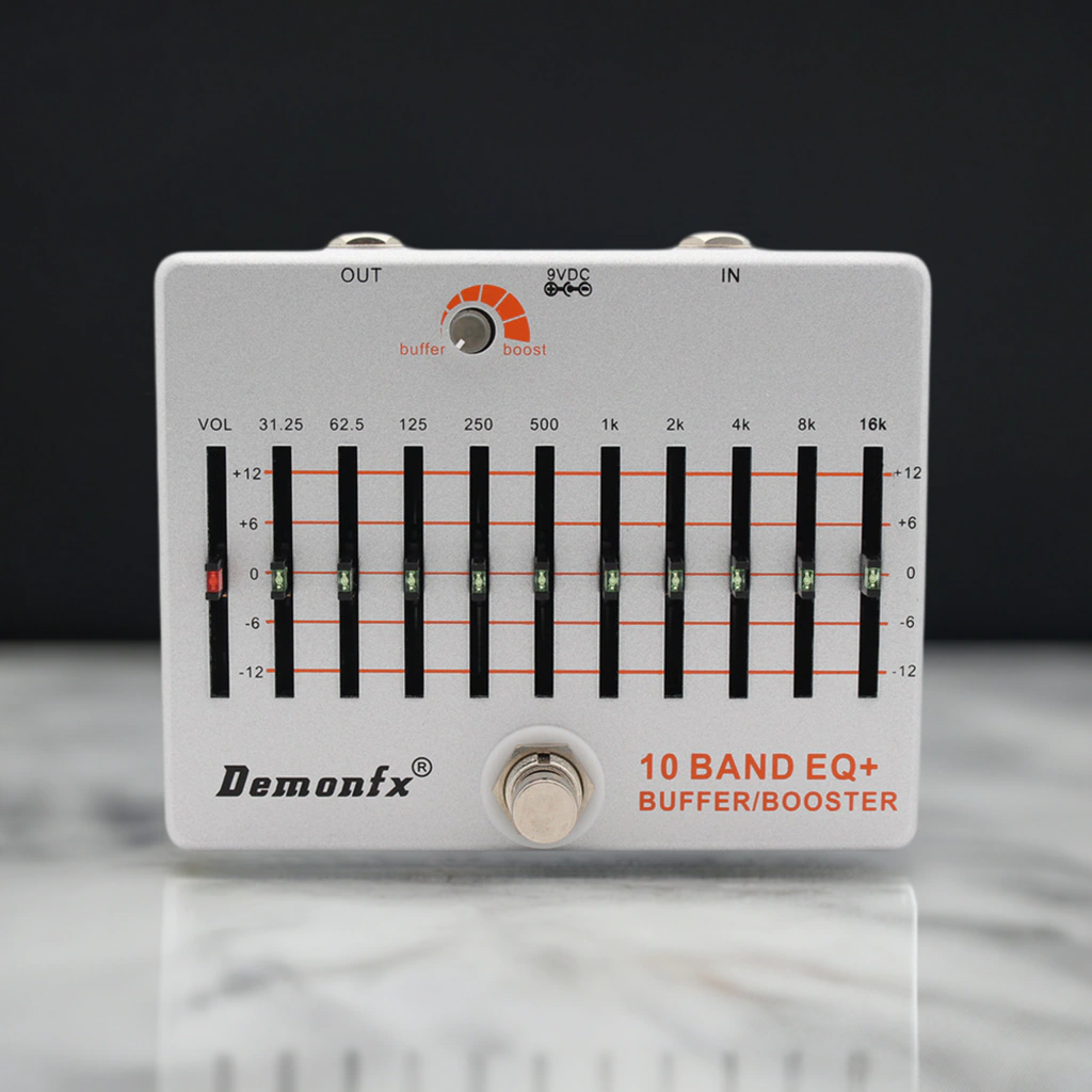 Pedal Buffer Booster Equalizador Grafico 10 Bandas DemonFx KAIRON IVA 10,5%