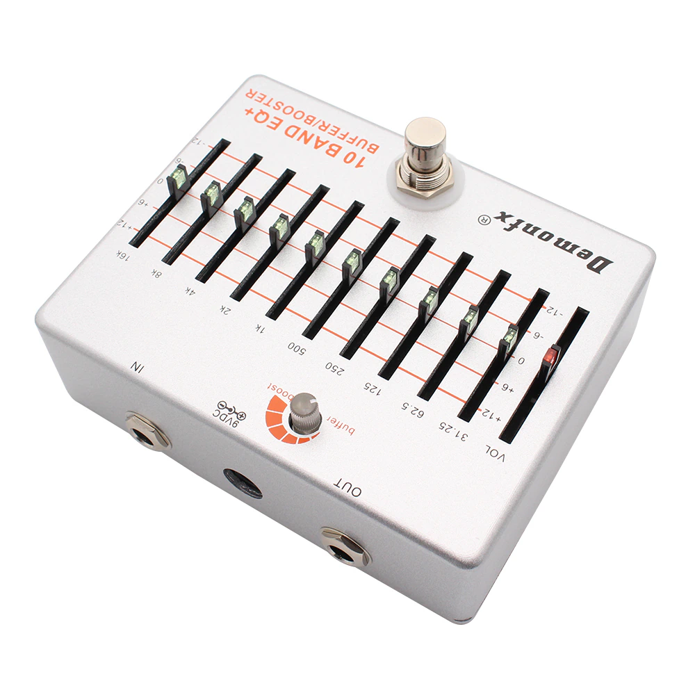 Pedal Buffer Booster Equalizador Grafico 10 Bandas DemonFx KAIRON IVA 10,5% - Imagen 2
