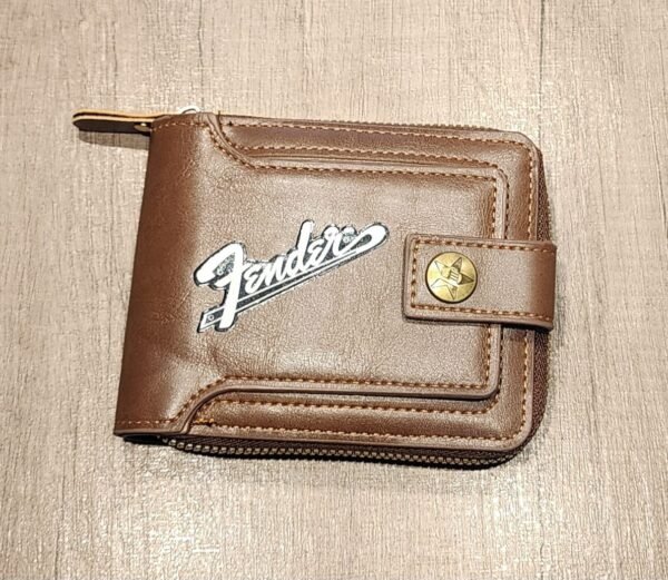 Billetera Porta Documentos De Eco Cuero Marron Fender CAMBO
