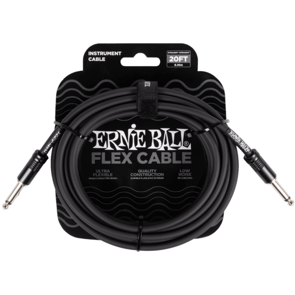 Cable Flex P06435 6 Mts Negro P/Instrumentos Ernie Ball FAMA